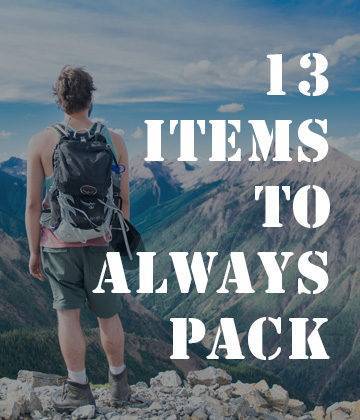 13 items to always pack - long term travel essentials