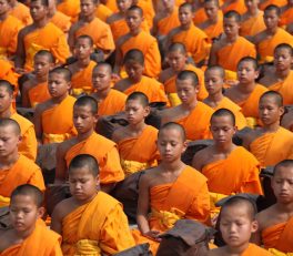 Thailand Monks Meditating